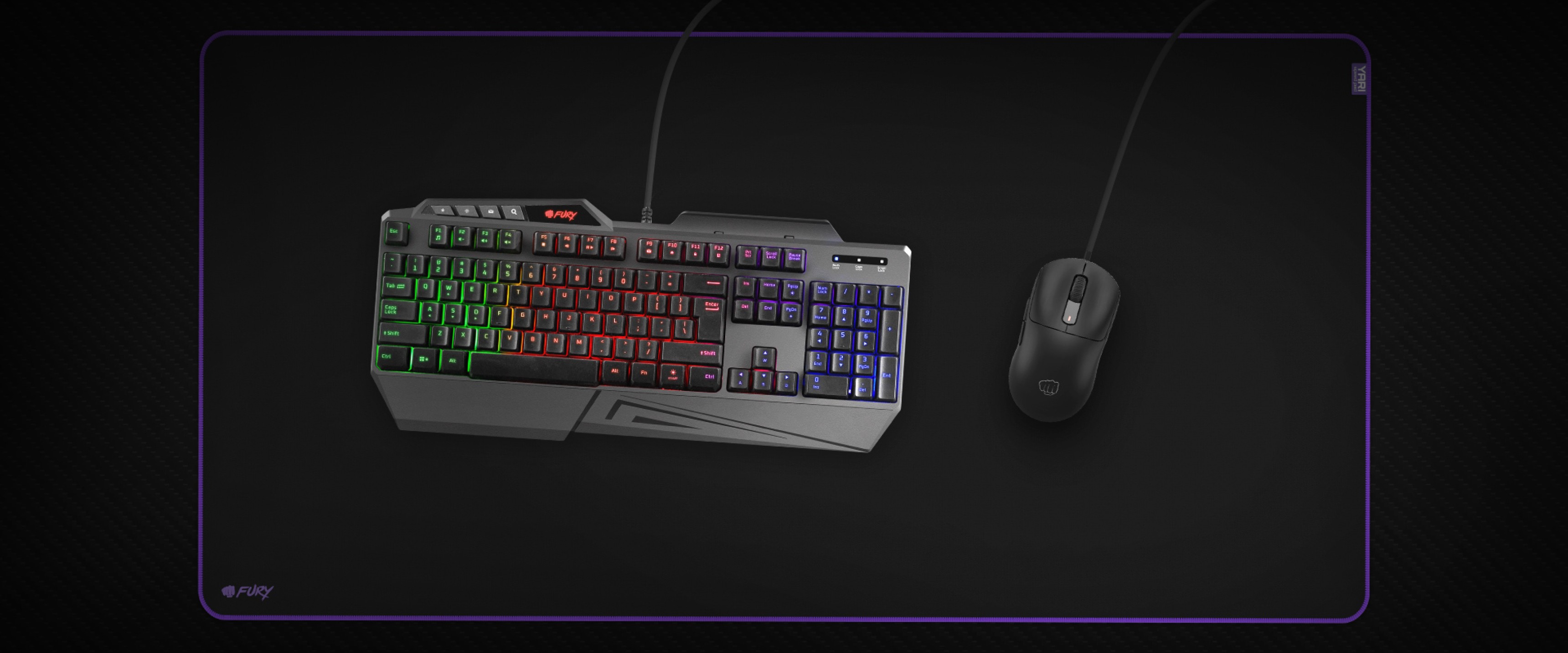 Large black gaming mouse pad with a keyboard and mouse positioned on top, measuring 1200x600mm
