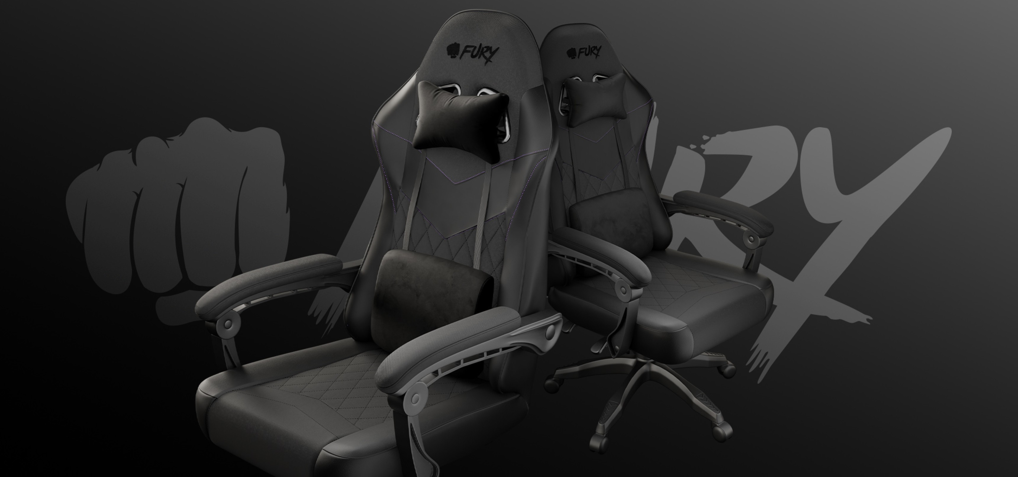 Black gaming chair with ergonomic design and adjustable armrests, featuring a sleek style